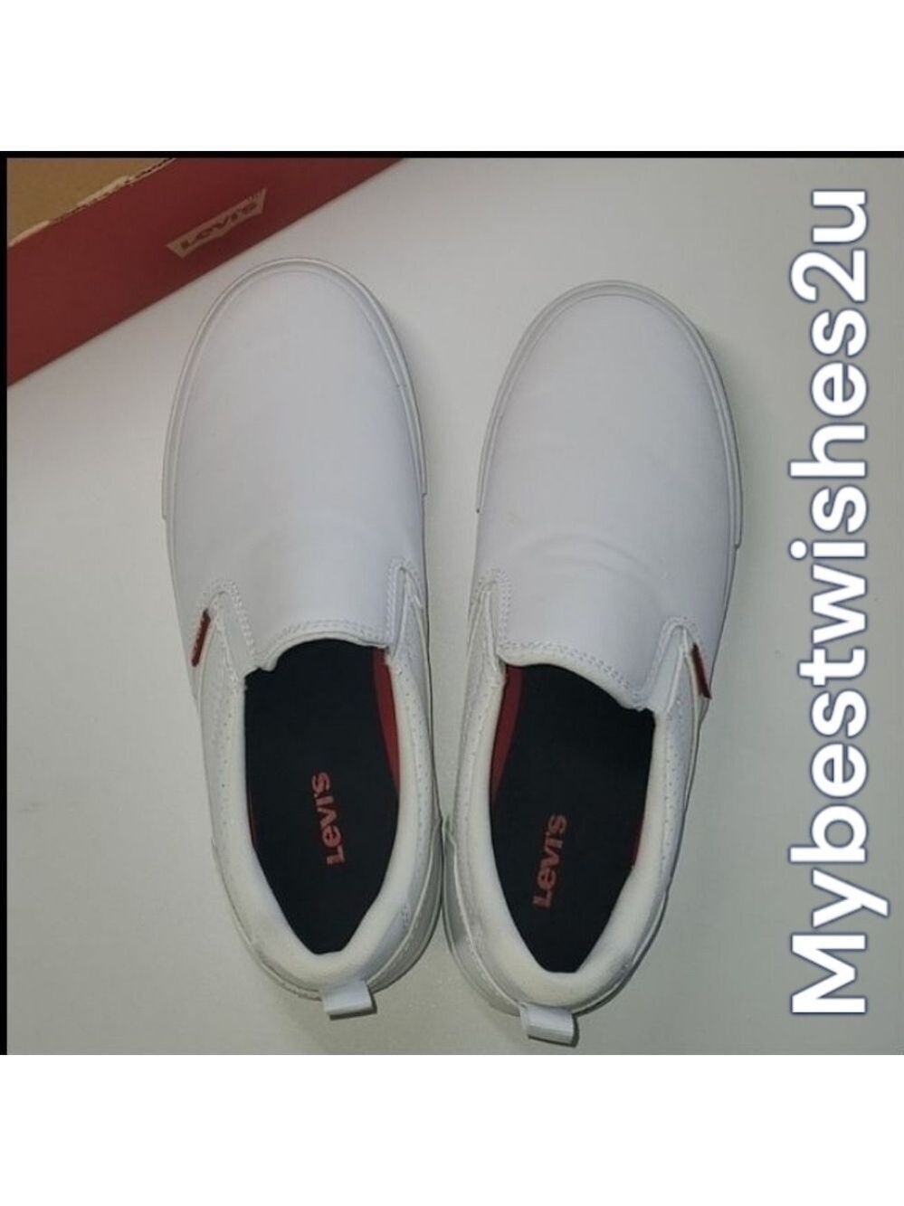 Levi's Shoes women's size 10 slip on perforated white mono flats Slip-on Nays